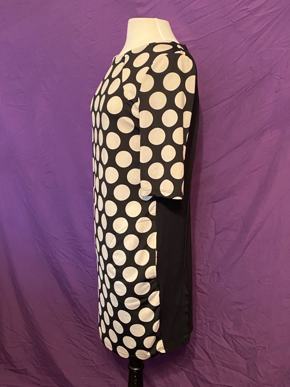 BCBGMaxAzria Black and White Polka Dot Dress. Size M.